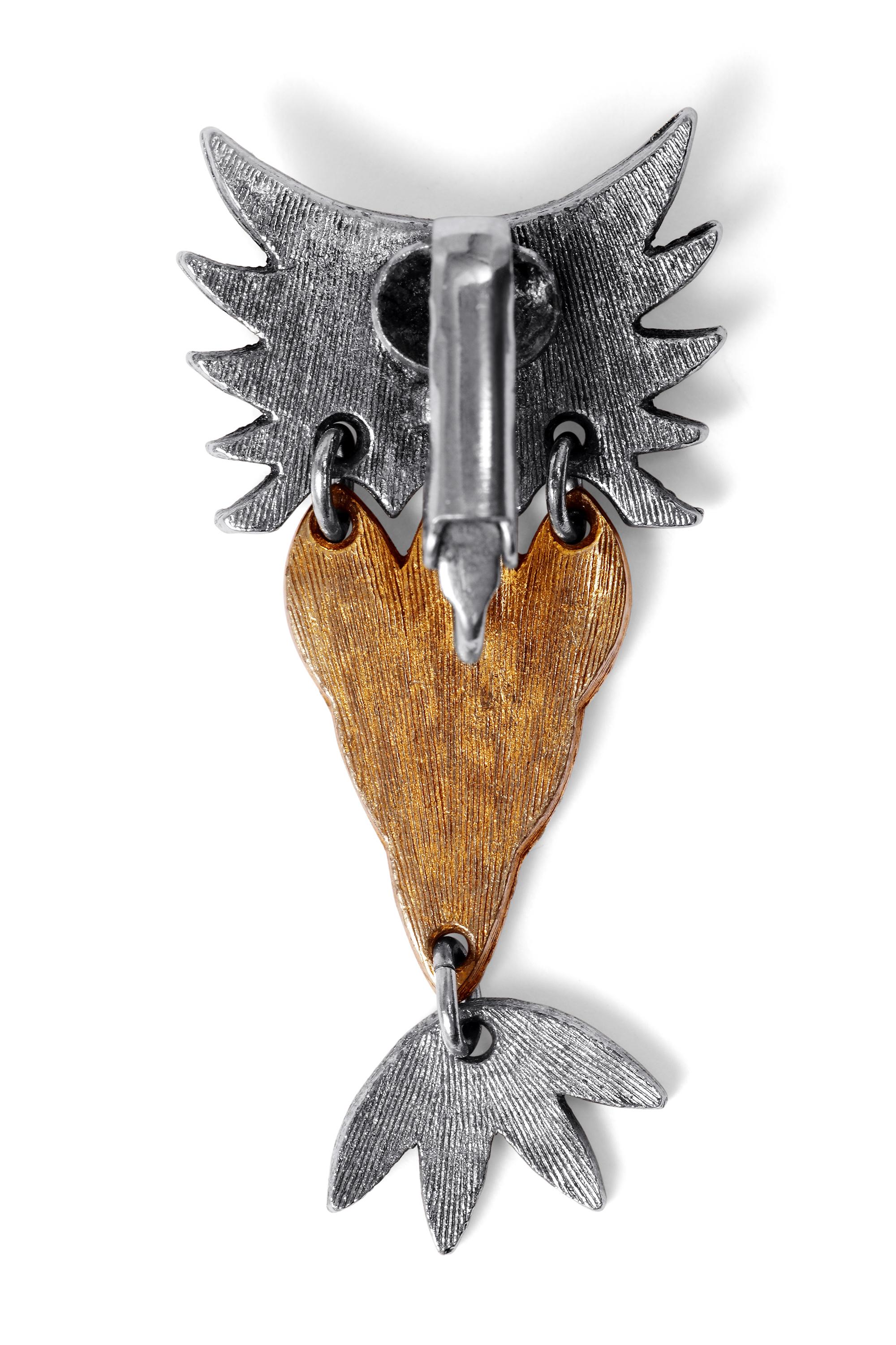 Original 1970s Articulated Owl Clip Earrings In Excellent Condition For Sale In London, GB