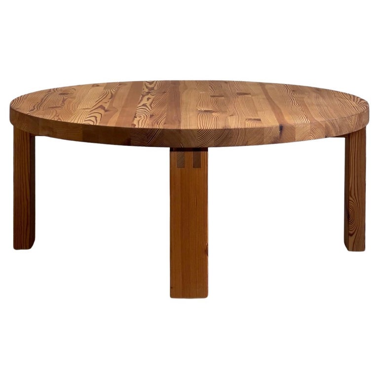 Original 1970s coffee table by Danish maker in solid aged pine