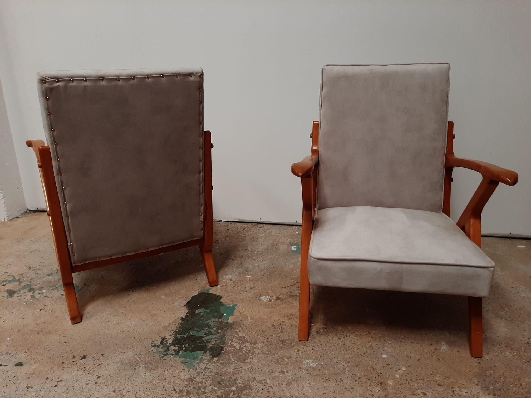 Fabric Original 1970s Designer Mid-Century Style Armchairs, Mid-Century Danish Chairs For Sale