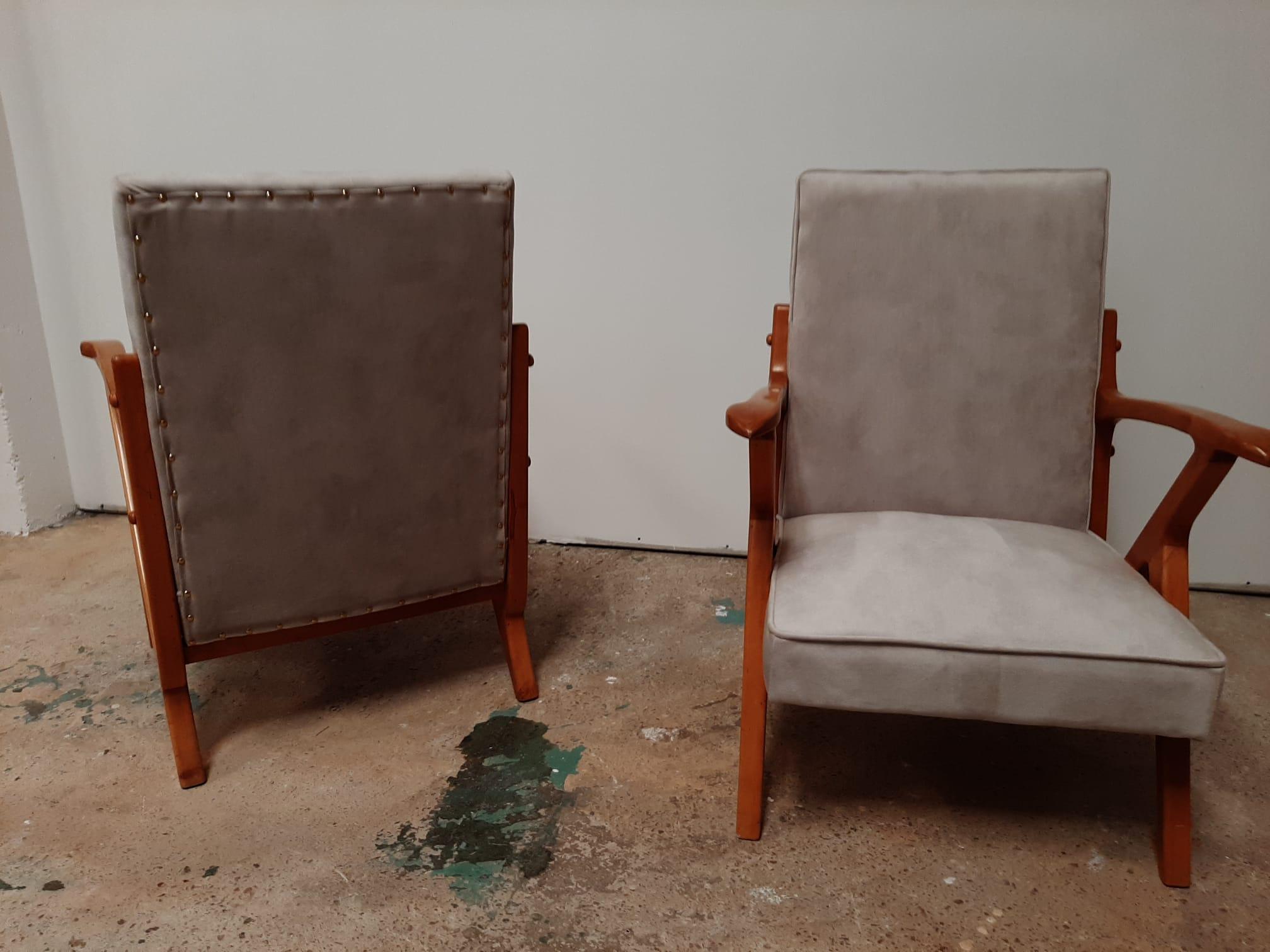 Original 1970s Designer Mid-Century Style Armchairs, Mid-Century Danish Chairs For Sale 1