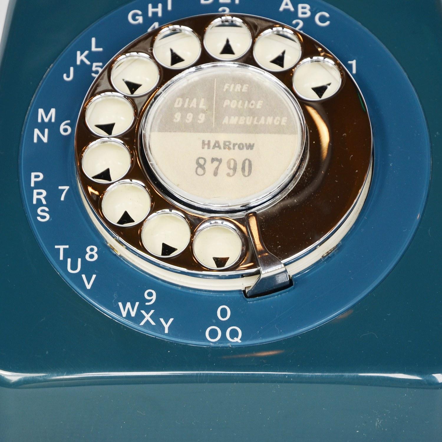 An original, 1970s GPO model 746L telephone. Two-tone blue with bell control switch at front.

Dimensions: H 14.5 cm, W 10 cm, D 22 cm

Origin: English

Date: circa 1970s

Item no: 110208

All of our telephones are fully refurbished,