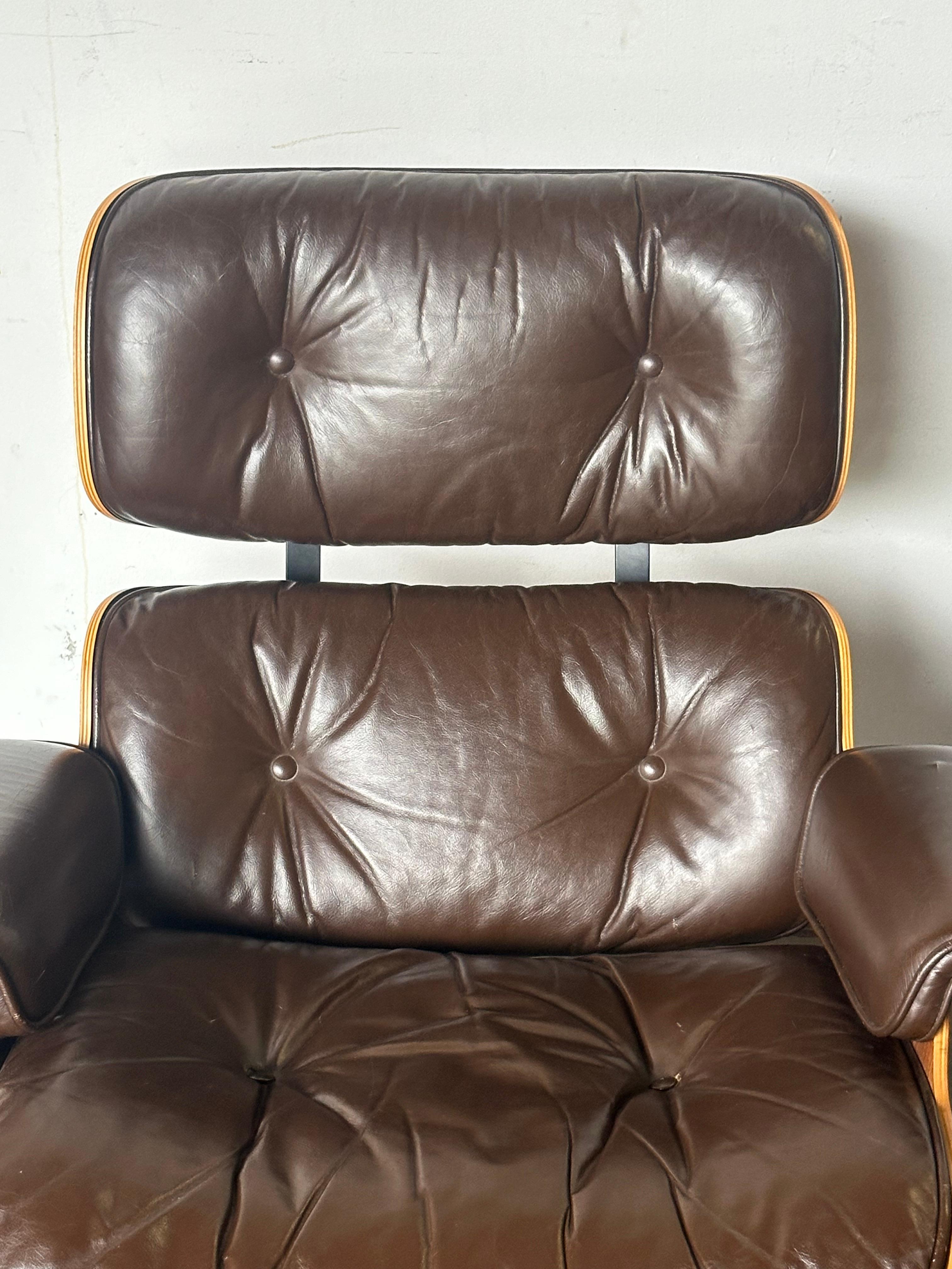 Original 1970s Herman Miller Eames Lounge Chair and Ottoman 2