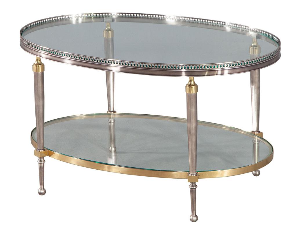 Original 1970’s Hollywood Regency Oval Accent Table In Good Condition In North York, ON