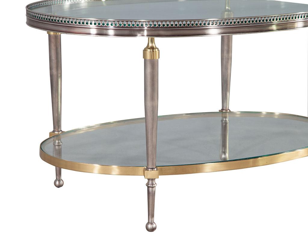 Original 1970’s Hollywood Regency Oval Accent Table 2