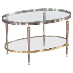 Original 1970’s Hollywood Regency Oval Accent Table