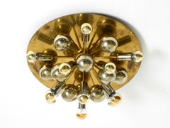 Originale lampada da soffitto Cosack Sputnik degli anni '70 di grandi dimensioni in color ottone