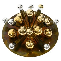 Original 1970s Large Cosack Sputnik Space Age Ceiling Lamp in Brass Color