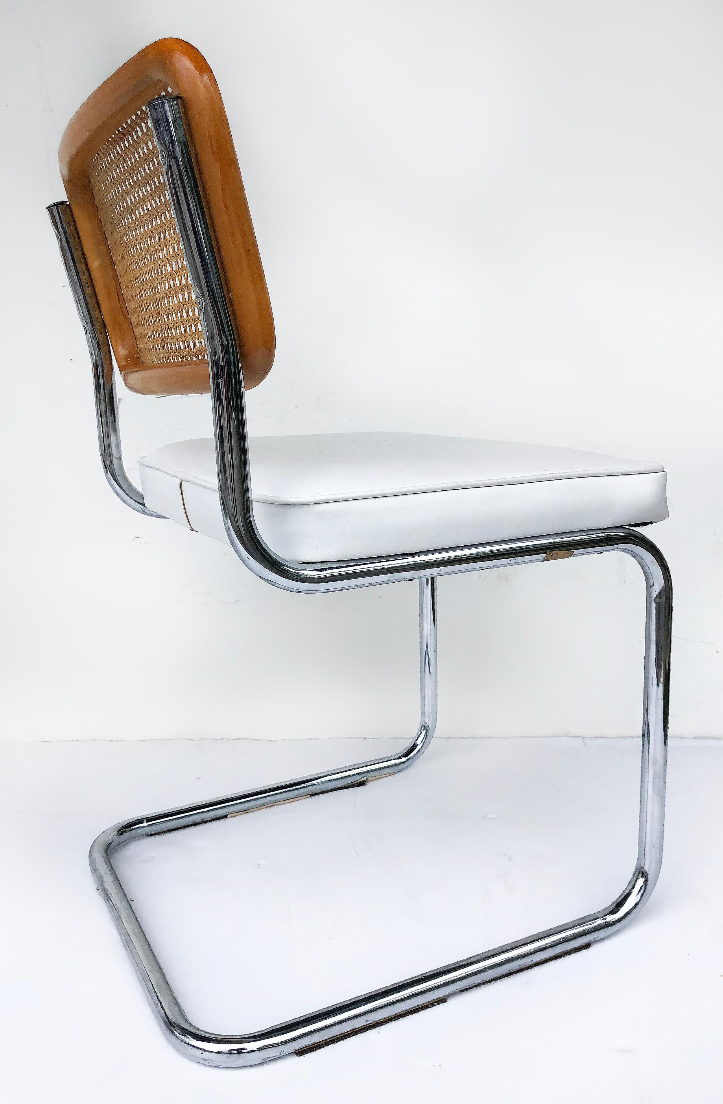 Original 1970s Marcel Breuer Caned Cesca Dining Chairs, Set of 4 In Good Condition In Miami, FL