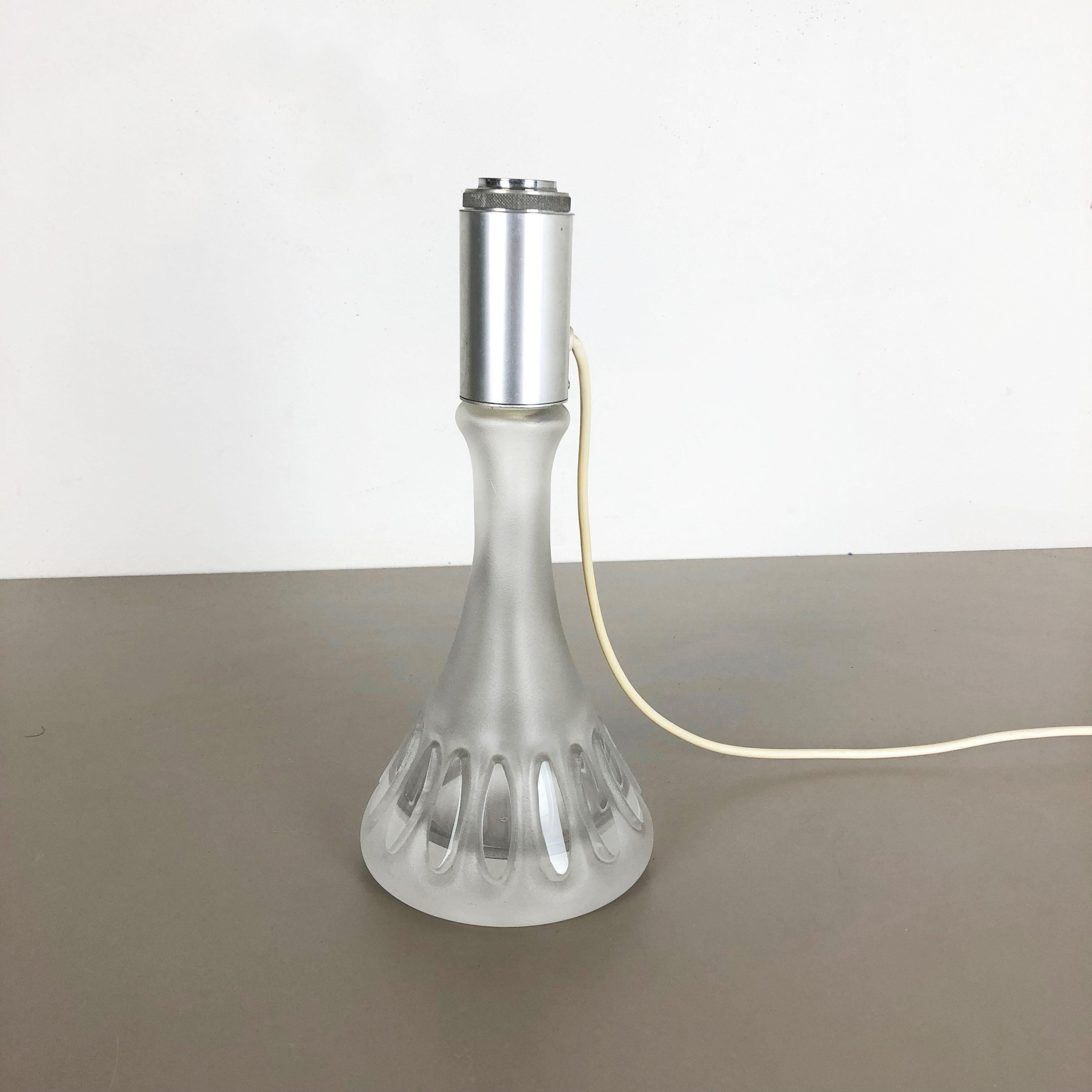 Mid-Century Modern Original 1970s Metal and Glass Tulip Desk Light by Peill & Putzler, Germany For Sale