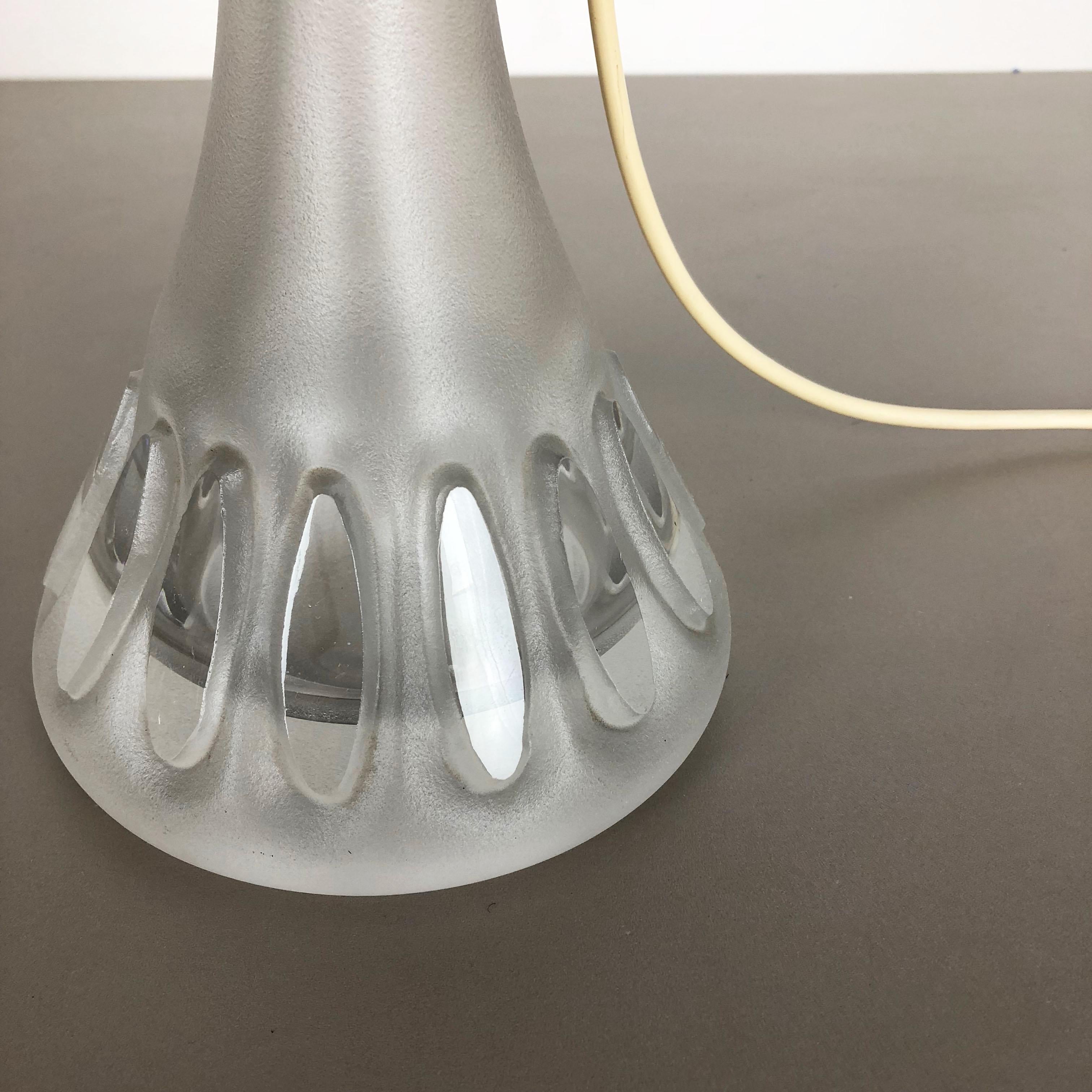 Original 1970s Metal and Glass Tulip Desk Light by Peill & Putzler, Germany For Sale 2