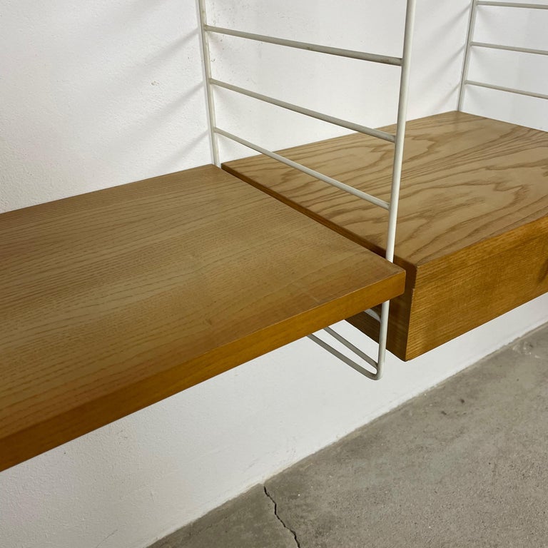 Original 1970s Modular String Wall Unit in Ashwood by Nisse Strinning ...