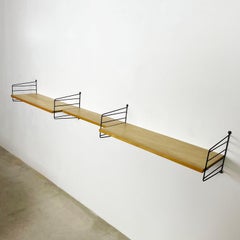 Original 1970s Modular String Wall Unit in Ashwood by Nisse Strinning, Sweden
