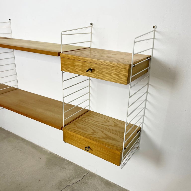 Original 1970s Modular String Wall Unit in Ashwood by Nisse Strinning ...