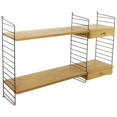 Original 1970s Modular String Wall Unit in Ashwood by Nisse Strinning, Sweden