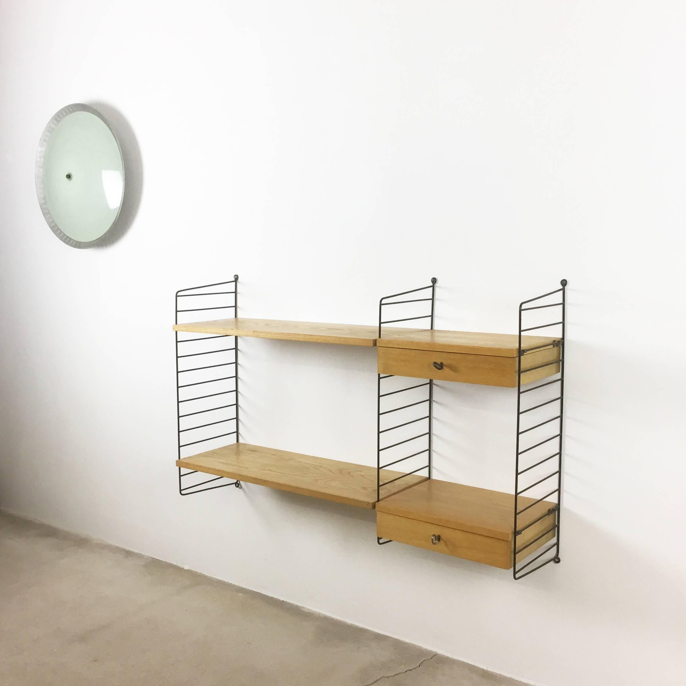 Original 1970s Modular String Wall Unit in Ashwood by Nisse Strinning ...