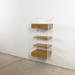 Original 1970s Modular String Wall Unit in Ashwood by Nisse Strinning, Sweden