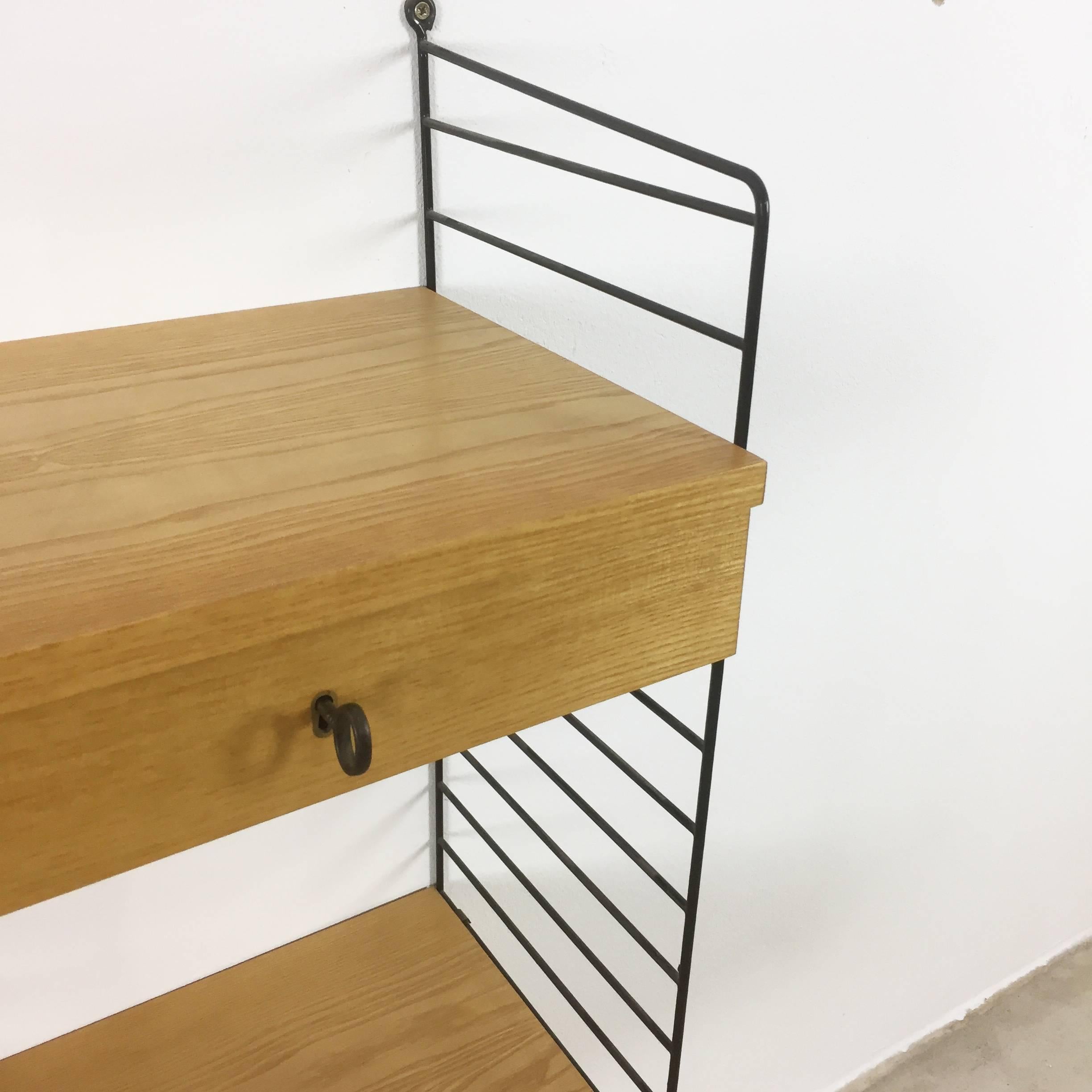 Original 1970s Modular String Wall Unit in Ashwood by Nisse Strinning ...