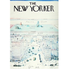Original 1970s New Yorker Poster by Saul Steinberg