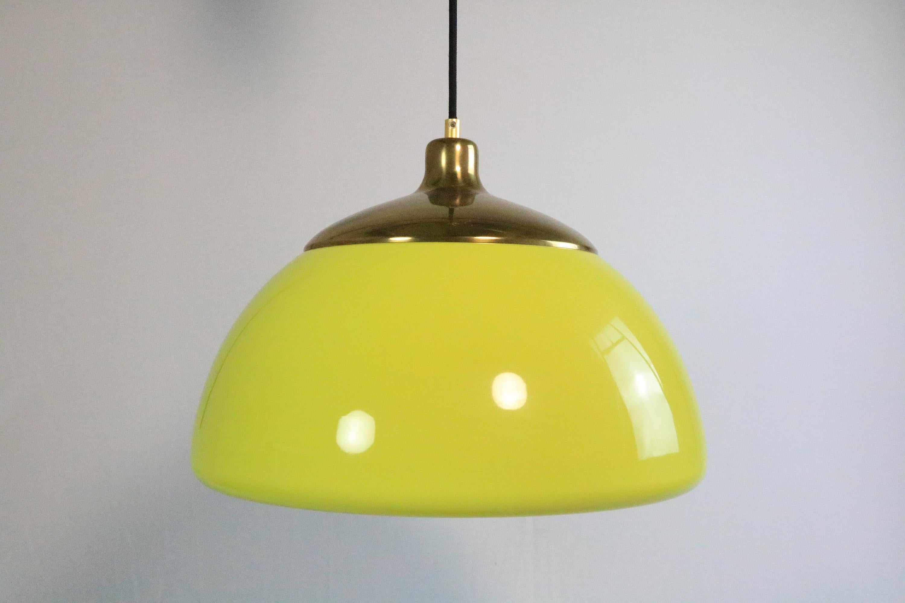 Laiton Lampe à suspension originale des années 1970 de COSACK, Allemagne en vente