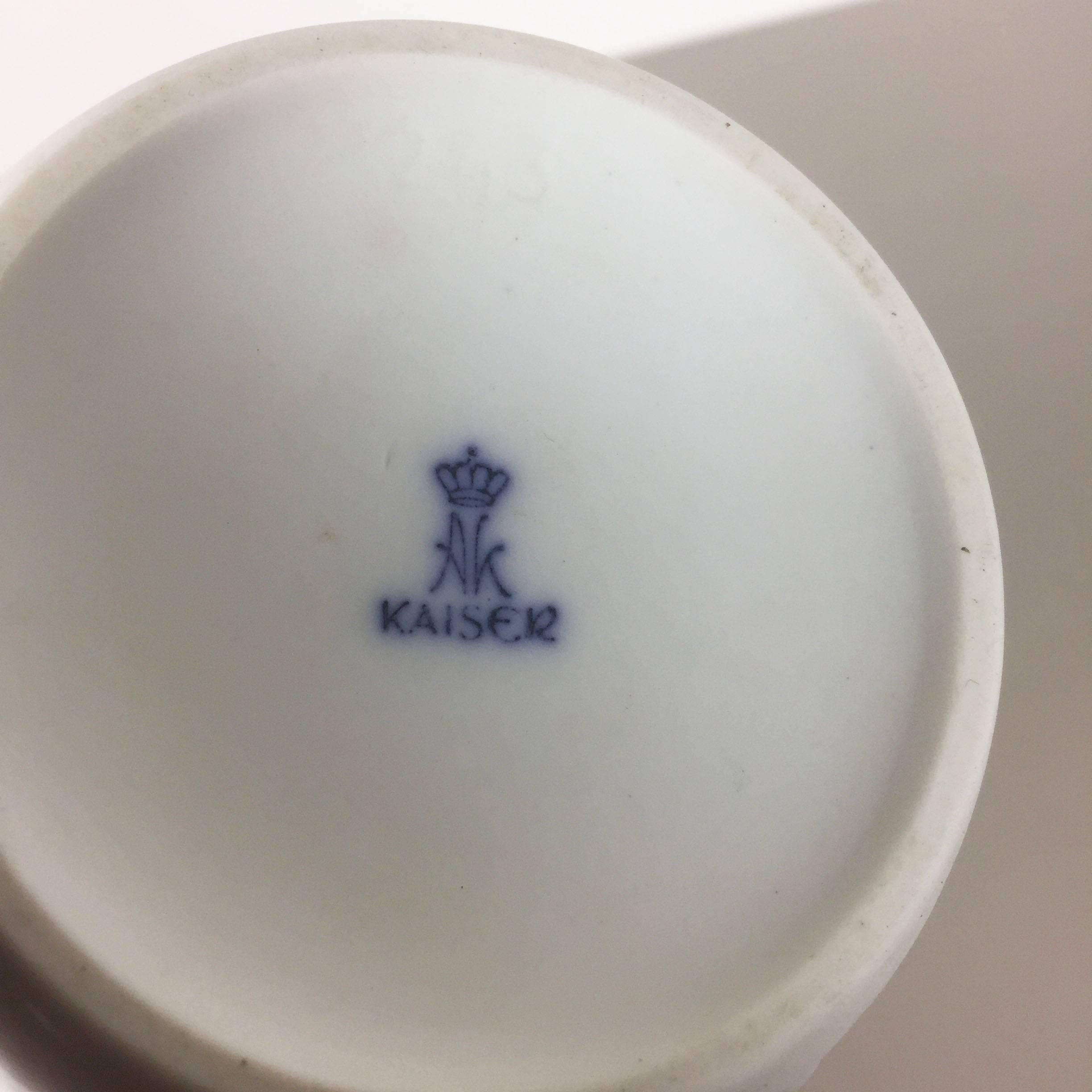 XX secolo Vaso Op Art in porcellana originale degli anni '70 realizzato da AK Kaiser, Germania in vendita