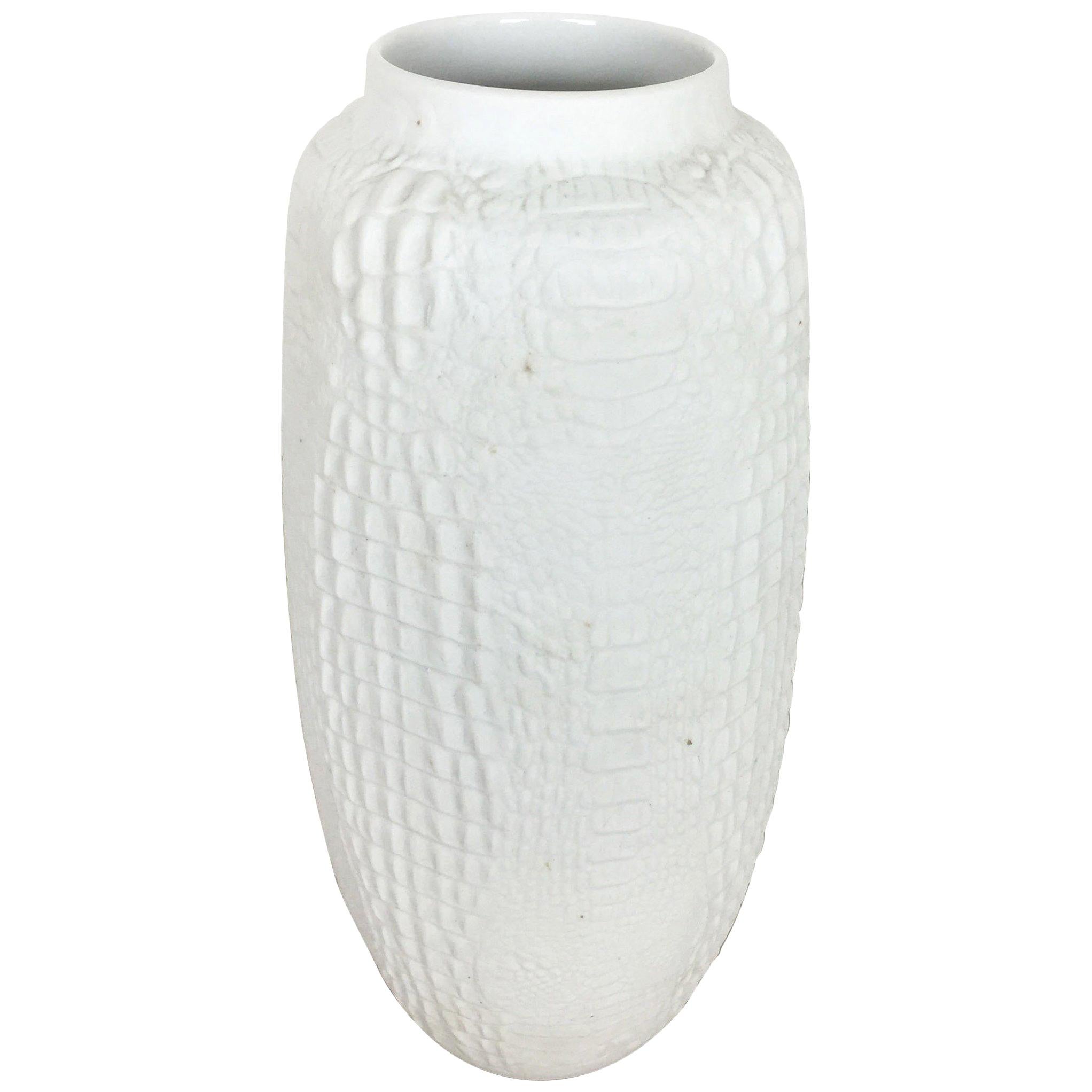 Original 1970s Porcelain Op Art Vase Made by AK Kaiser, Germany For Sale
