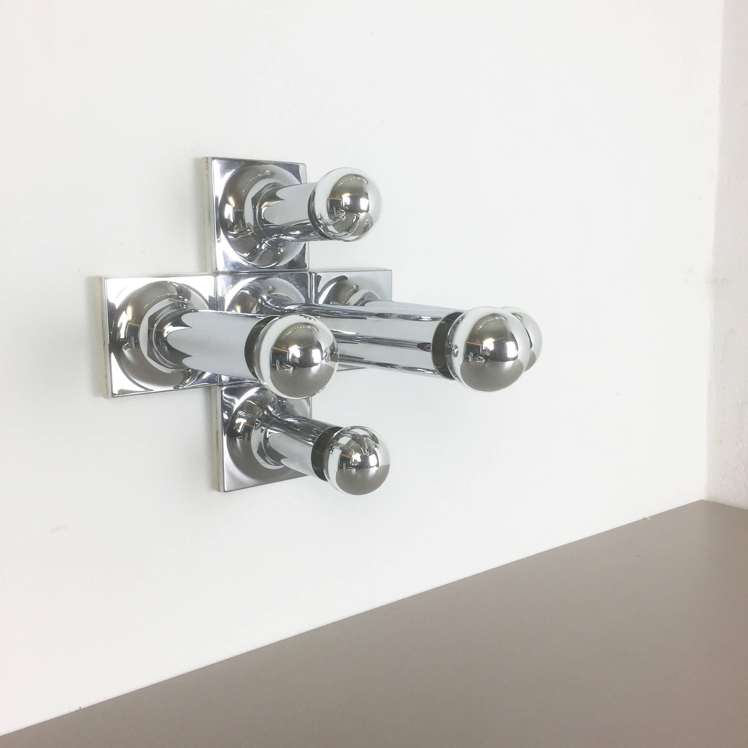 Original 1970s Staff Tube Ceiling Wall Lights Designed by Rolf Krüger, Germany For Sale 2