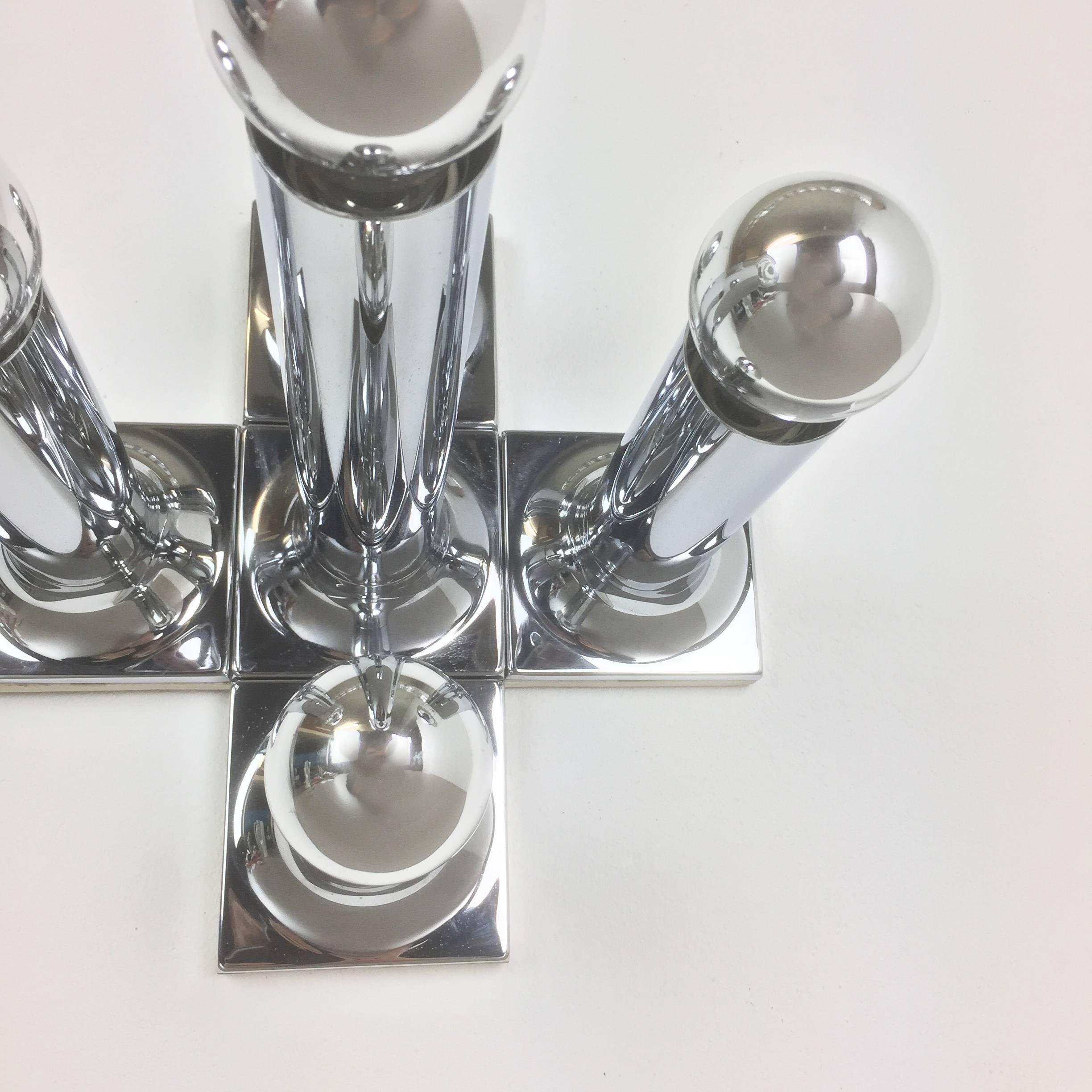 Apliques de techo originales de los años 70 diseñados por Rolf Krüger, Alemania Metal en venta