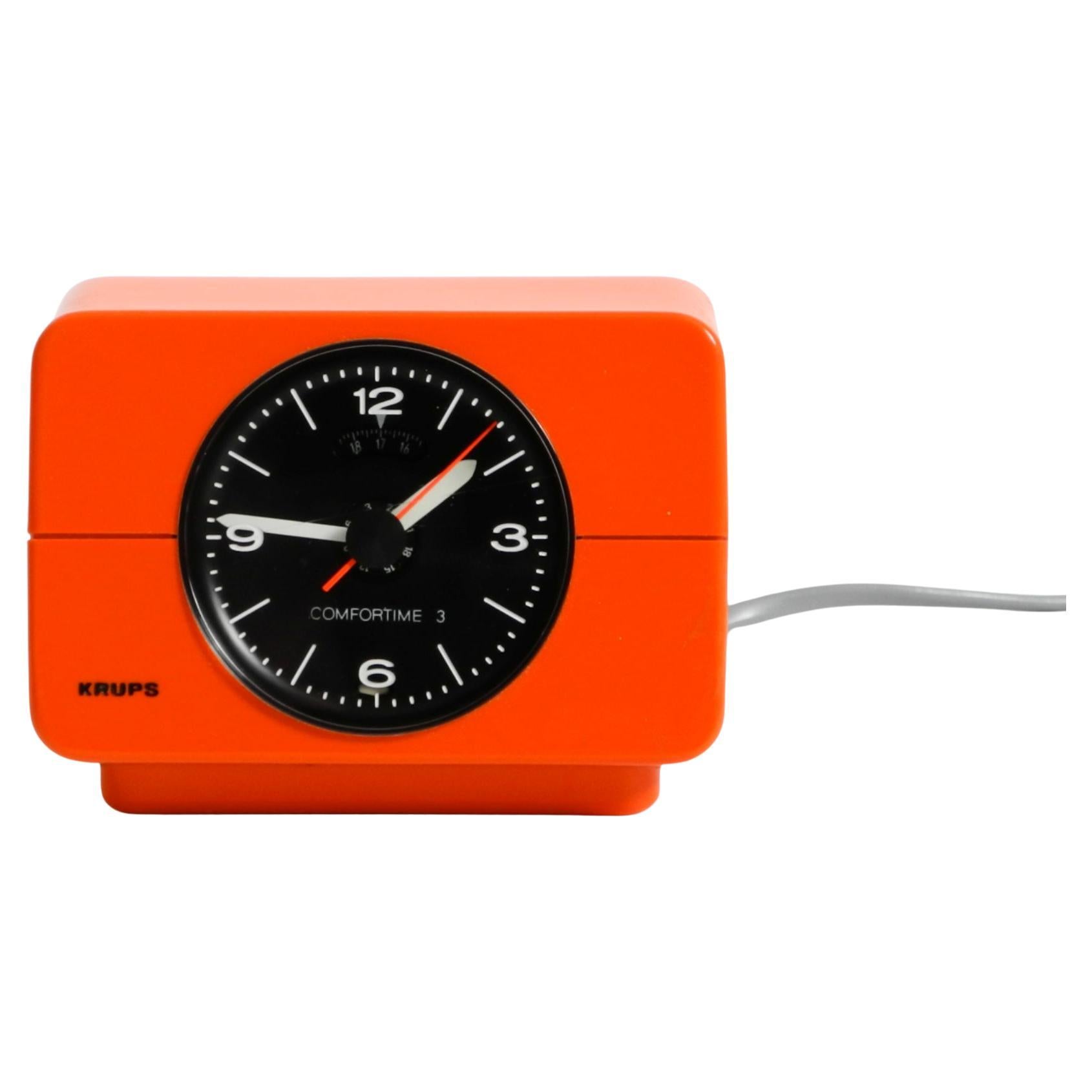 Original 1970s table clock and alarm clock COMFORTIME 3 by Krups For Sale