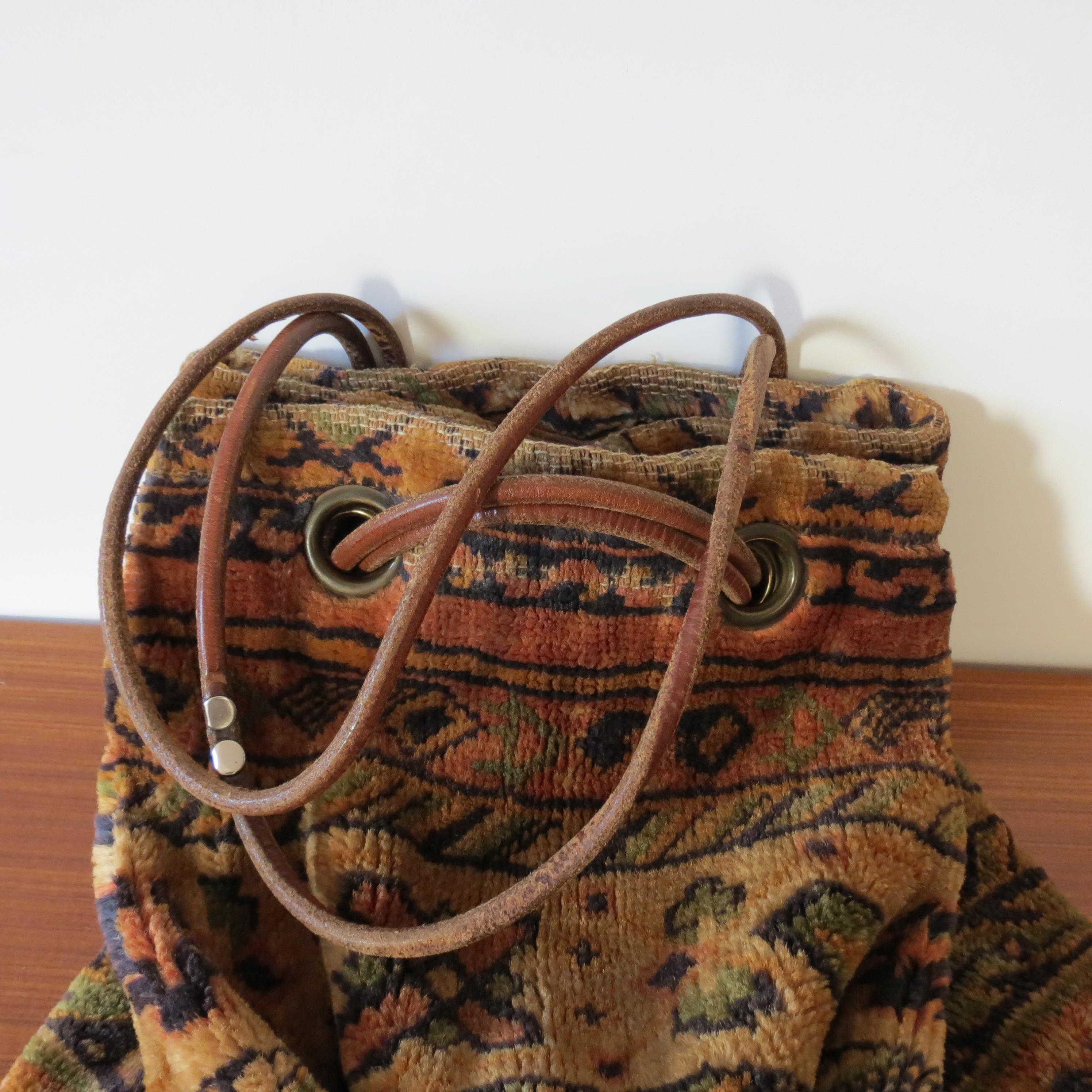 English Original 1970s Vintage Carpet Bag Tapestry Bag by the Carpet Bag Company