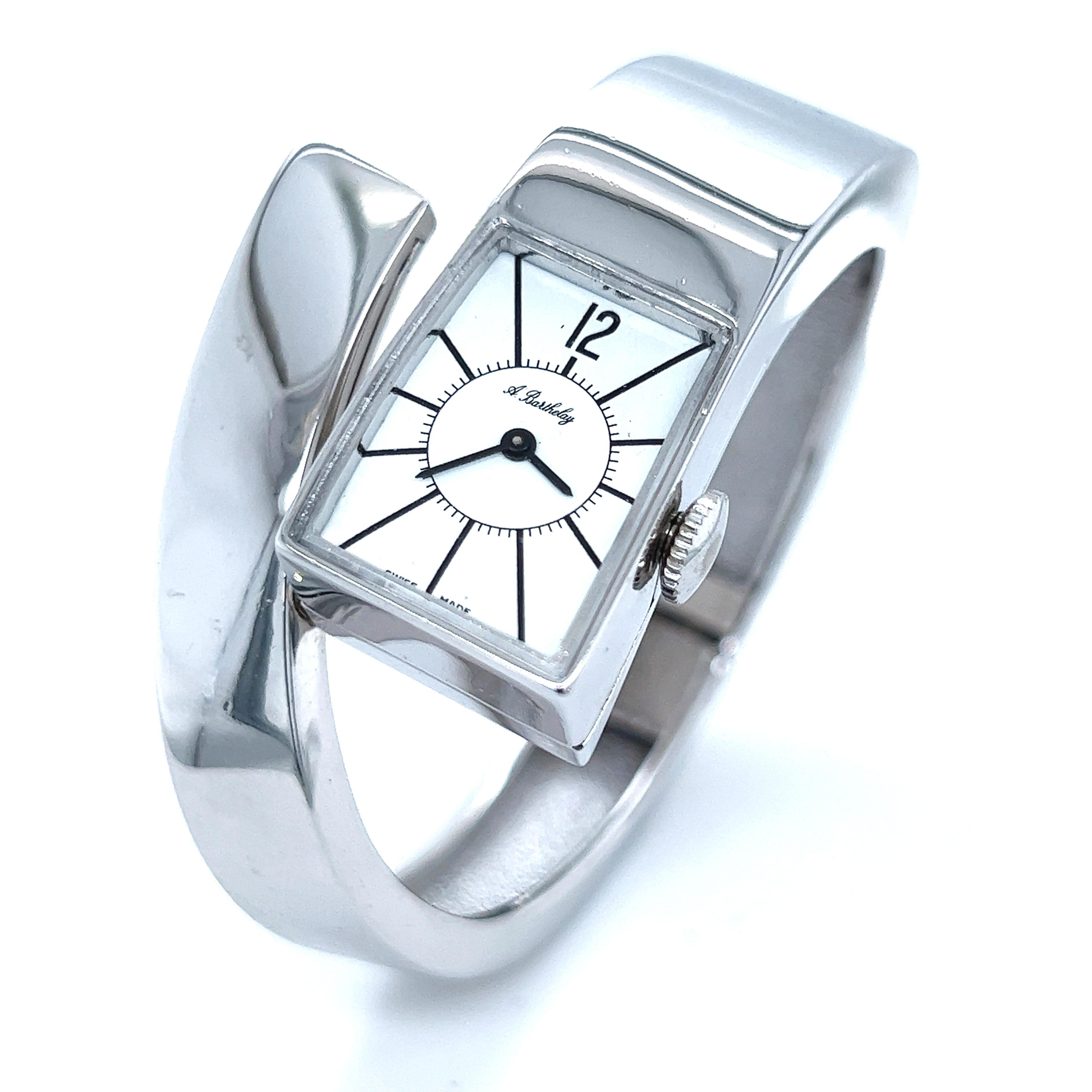 Original 1971, Exquisite Alexis Barthelay Snake Bangle Solid Silver Watch, a special piece characterized by an elegant, unique, absolutely chic yet timeless design.
This iconic watch is fully functional, in excellent condition with no traces of