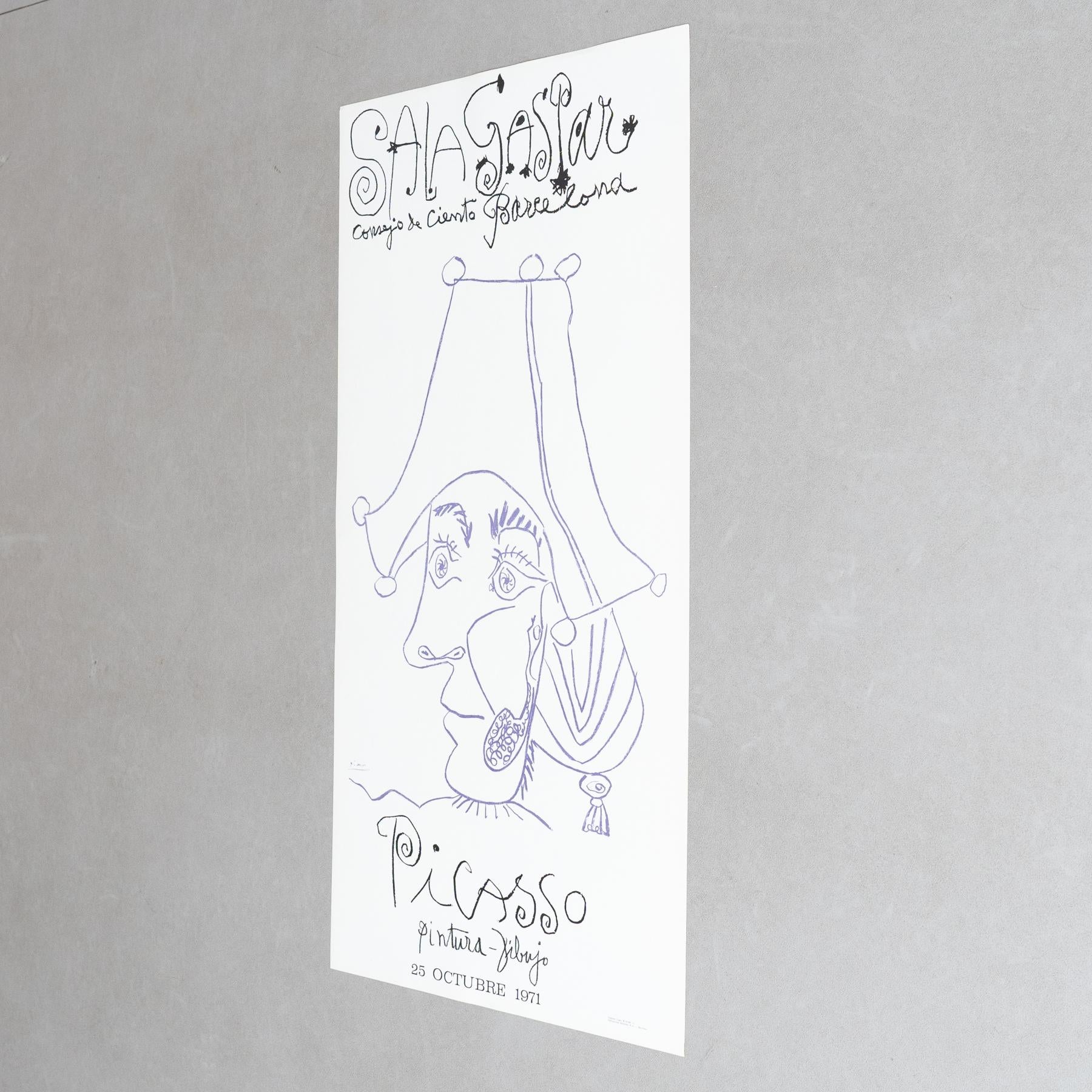 Mid-Century Modern Original 1971 Limited Edition Exhibition Poster by Pablo Picasso For Sale