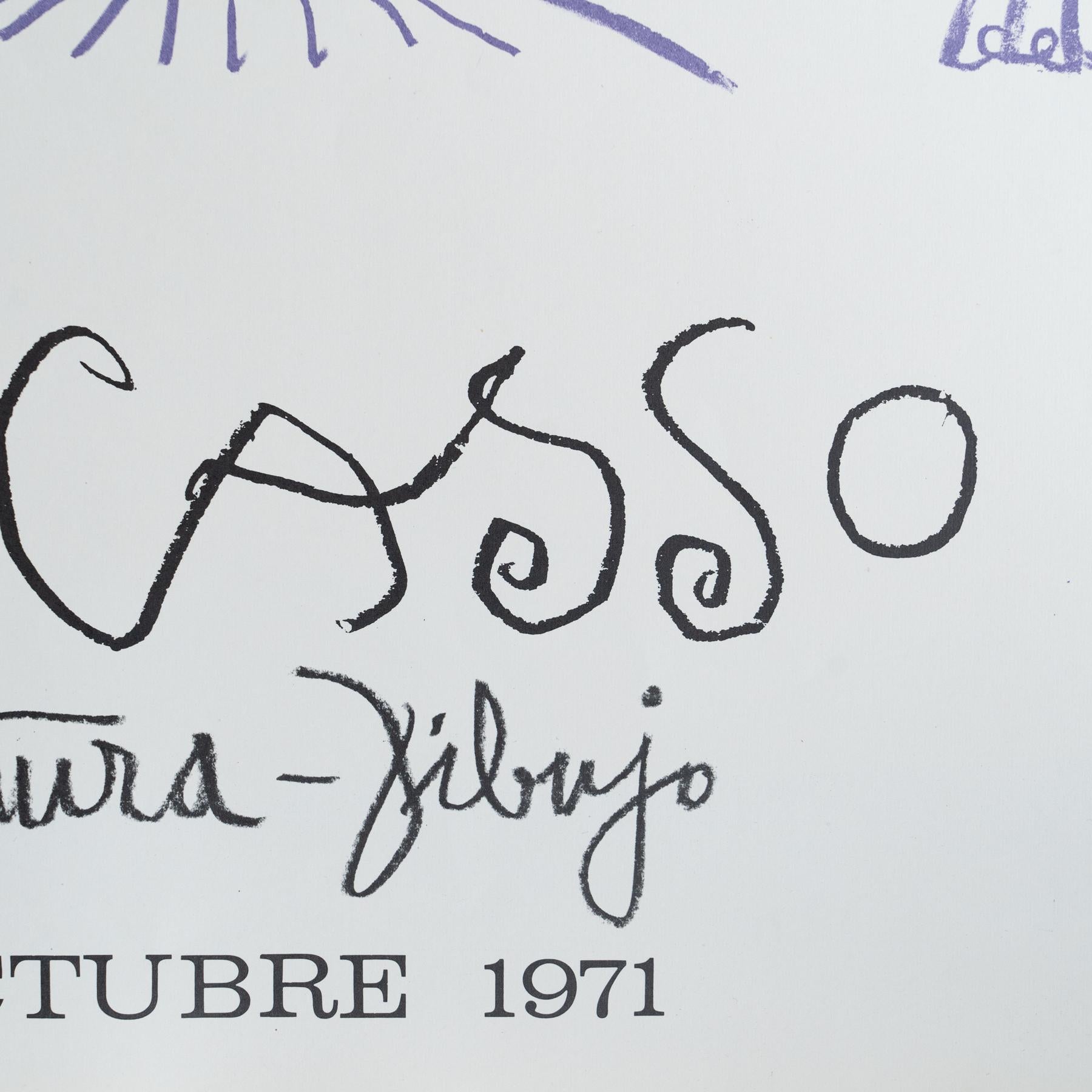 Original 1971 Limited Edition Exhibition Poster by Pablo Picasso For Sale 2