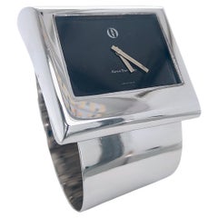 Original 1972 Alexis Barthelay Hand-Wound Movement Iconic Sterling Silver Watch