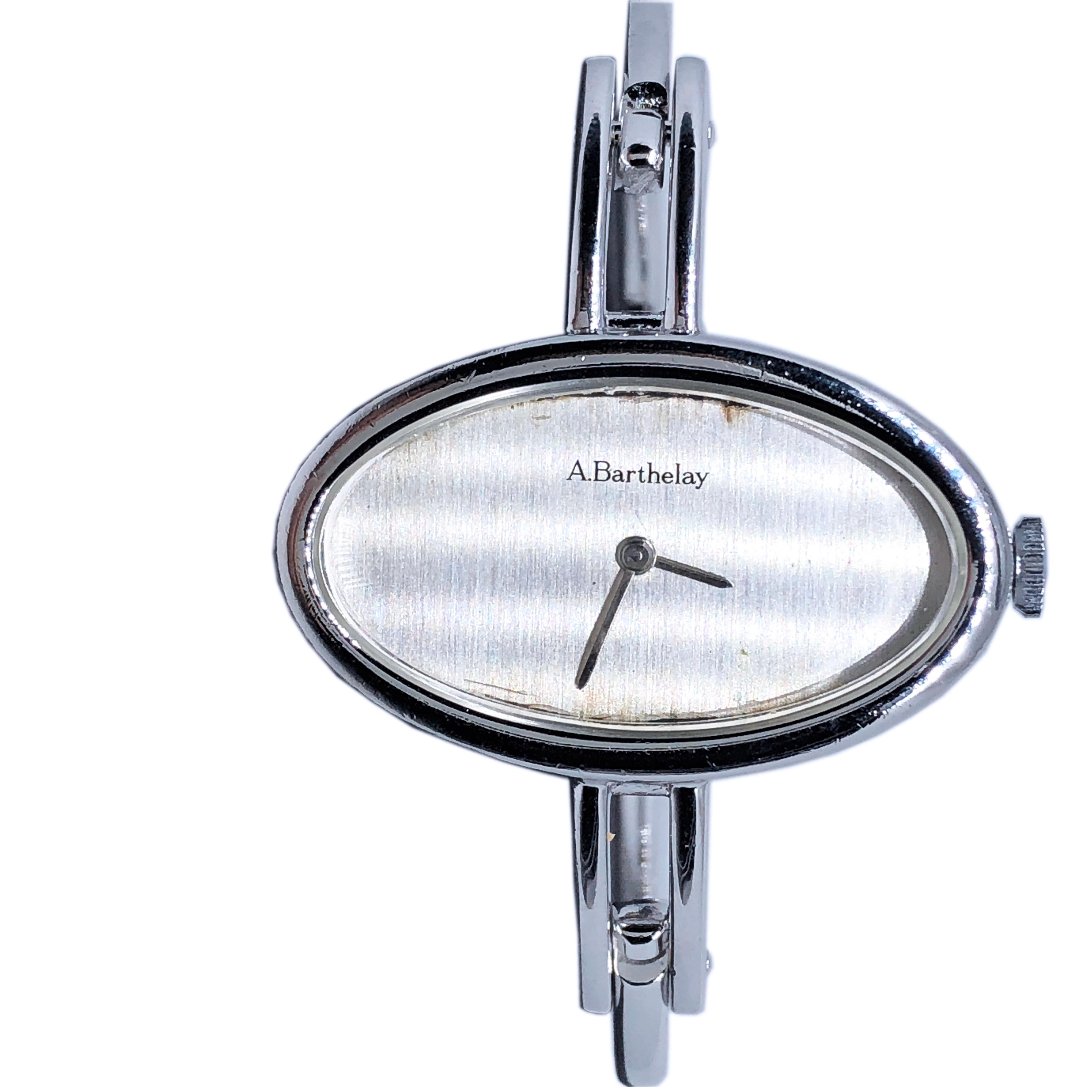 Original 1972, Exquisite Alexis Barthelay Watch, a special piece characterized by an elegant, unique, absolutely chic yet timeless design.
This outstanding Jewel is perfect for a medium/large wrist, its total lenght is 7.92 inches, 20,11cm.
Alexis