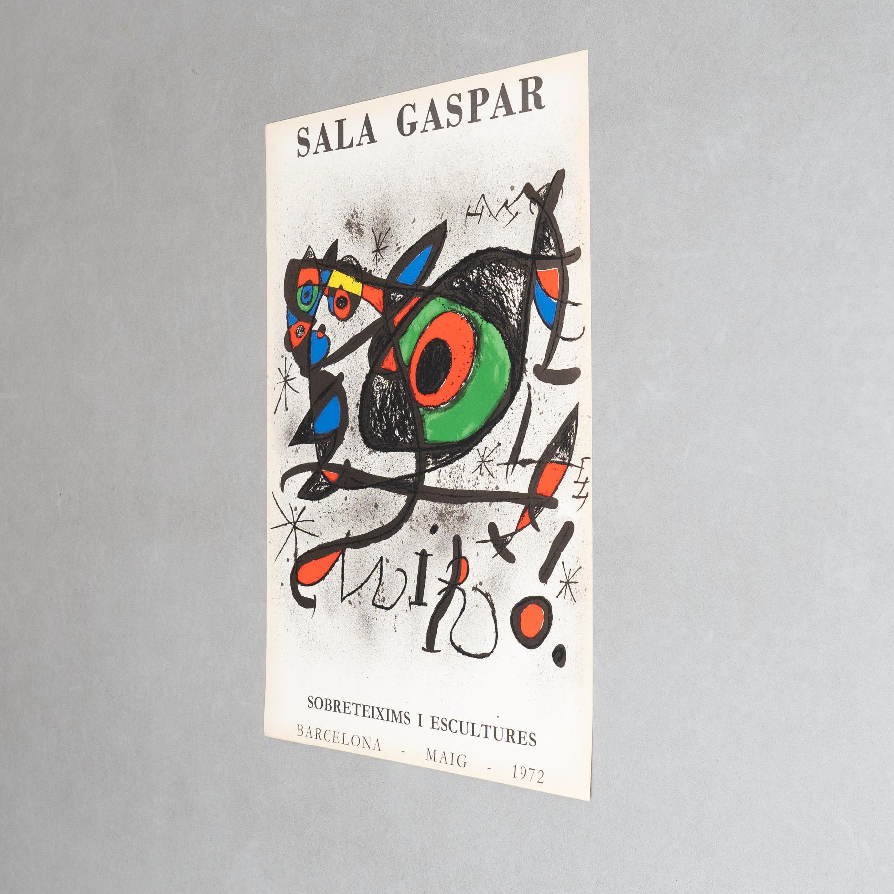 Mid-Century Modern Original 1972 Exhibition Poster by Joan Miró – 