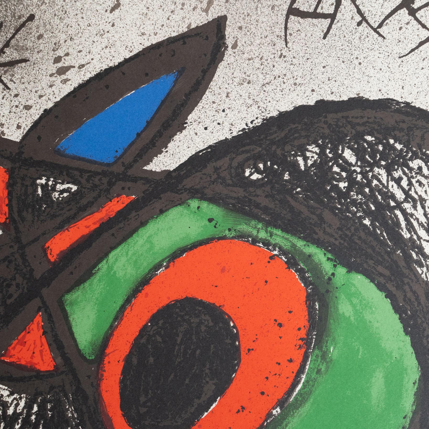 Paper Original 1972 Exhibition Poster by Joan Miró – 