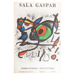 Manifesto originale della mostra di Joan Miró del 1972 - "Sobreteixims i Escultures".