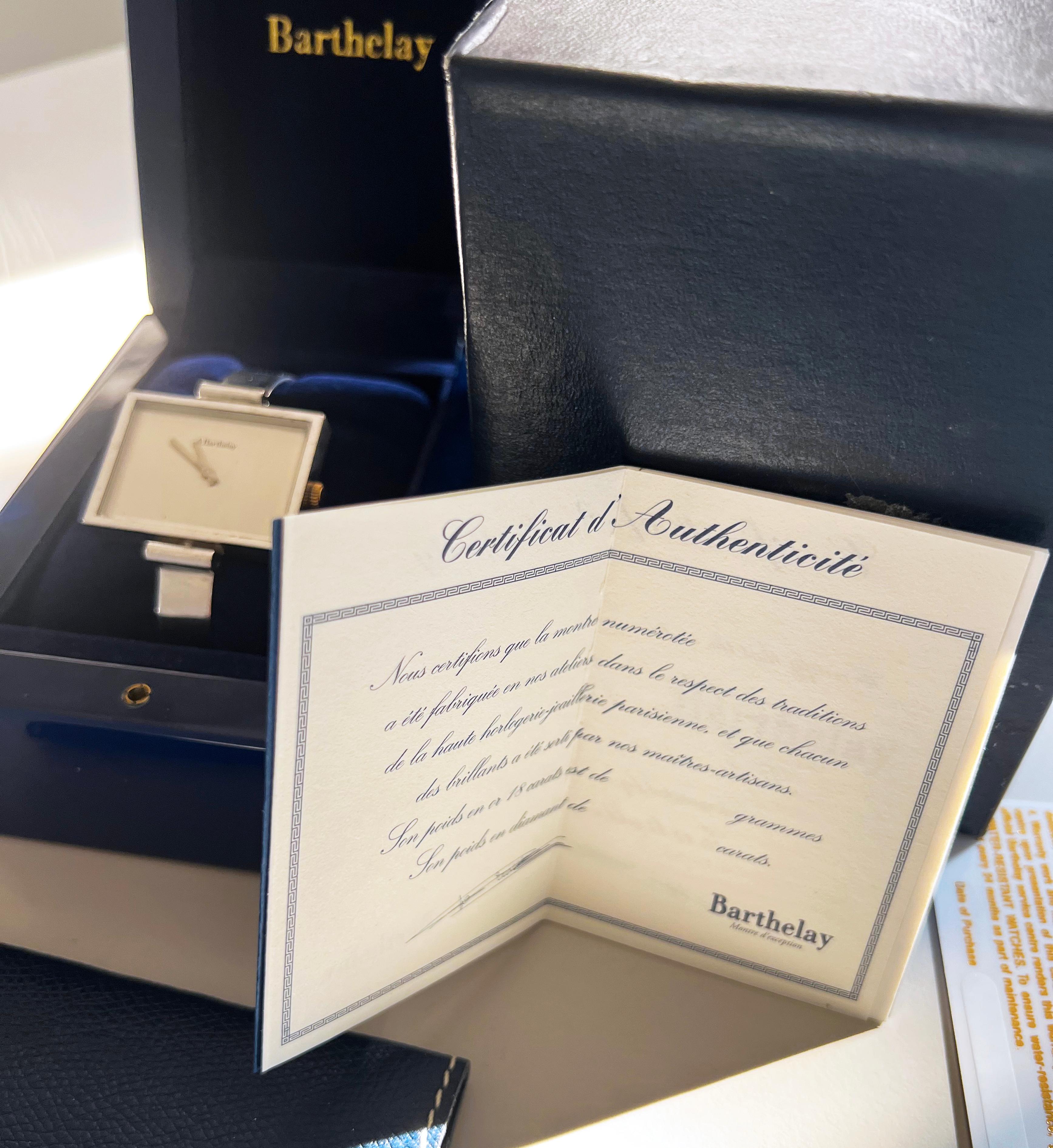 Original 1973 Alexis Barthelay Silberuhr, handgetriebenes Uhrwerkliches Uhrwerk 8