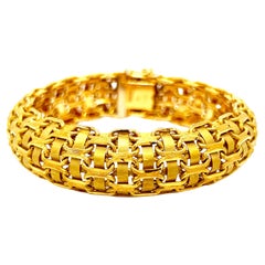 Gucci New York, bracelet jonc original en or jaune 18 carats, 1973