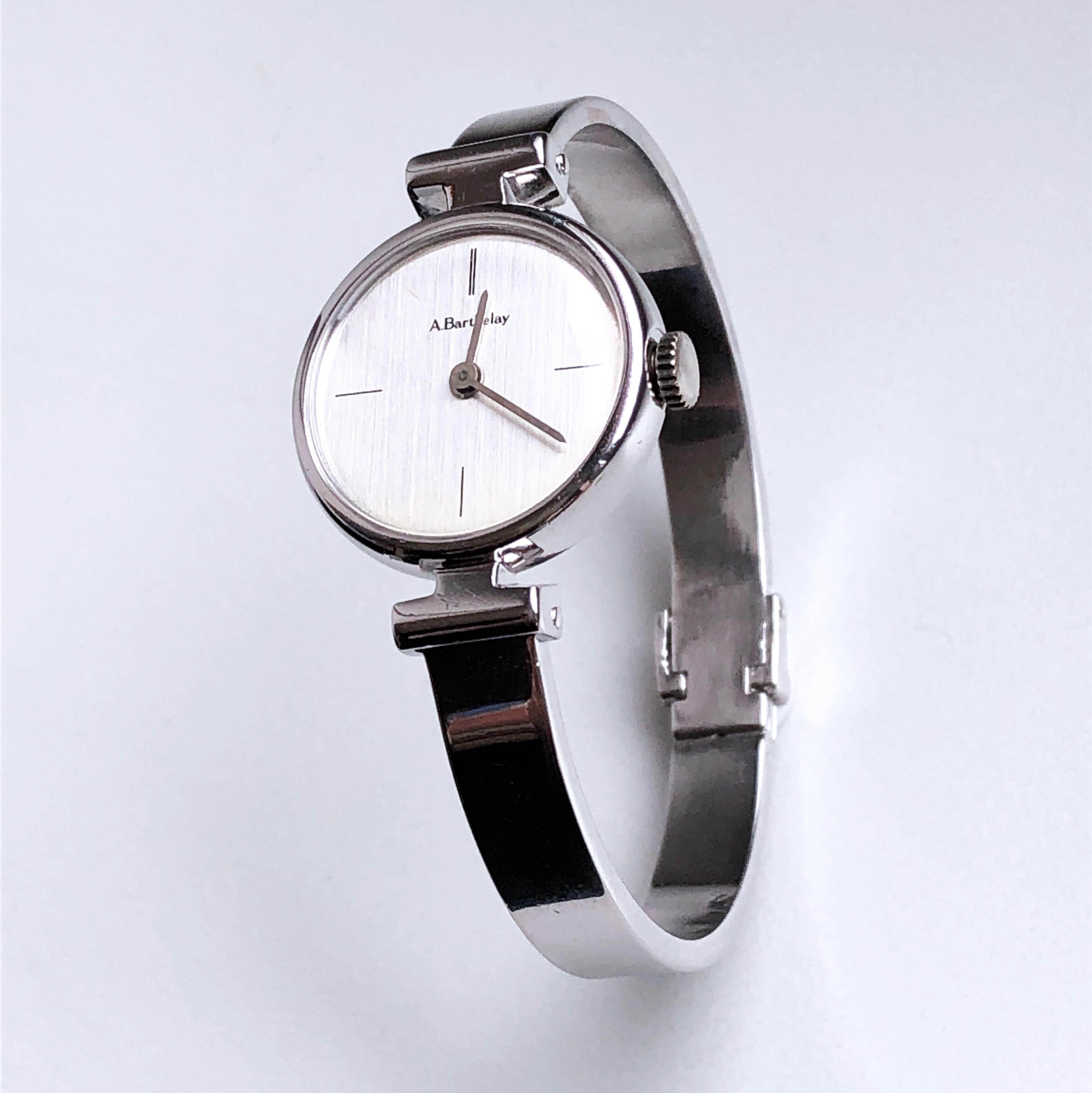 Original 1974, Exquisite Alexis Barthelay Watch, a special piece characterized by an elegant, unique, absolutely chic yet timeless design.
This iconic watch is fully functional, in excellent, perfect condition with no traces of wear; it is perfect
