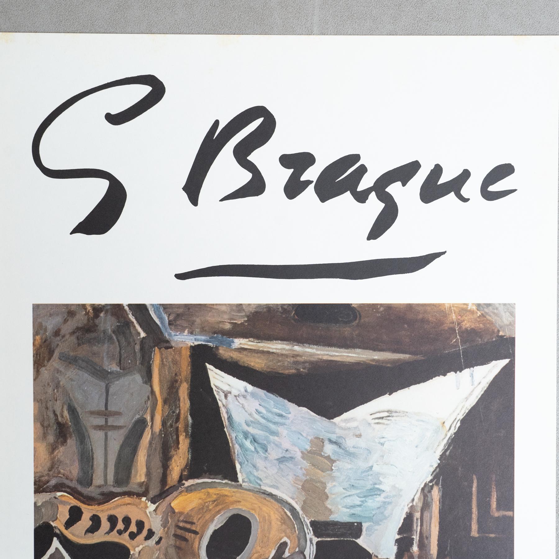 Affiche originale de l'exposition de Georges Braque en 1975 - Sala Gaspar, Barcelone Bon état - En vente à Barcelona, Barcelona