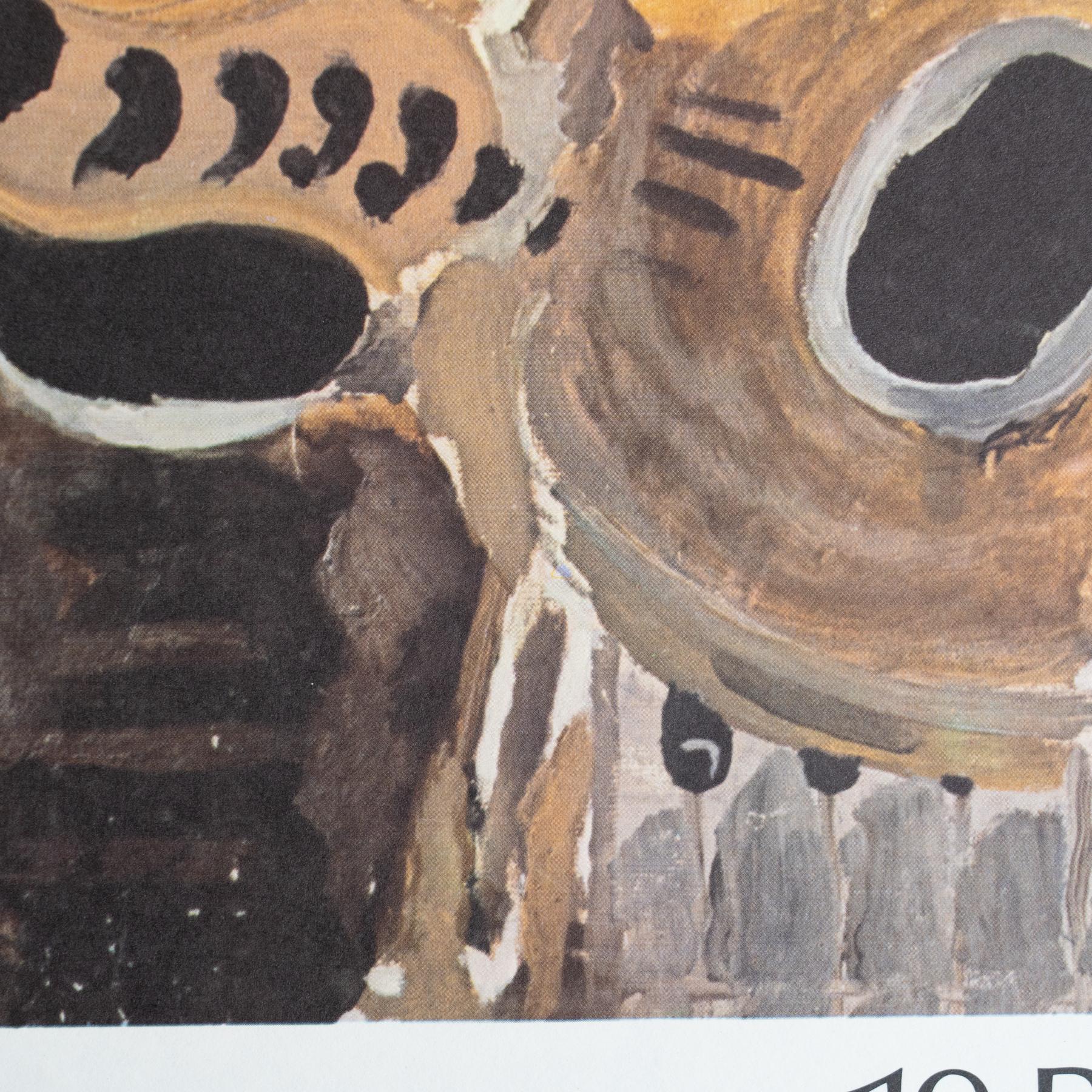 Affiche originale de l'exposition de Georges Braque en 1975 - Sala Gaspar, Barcelone en vente 1