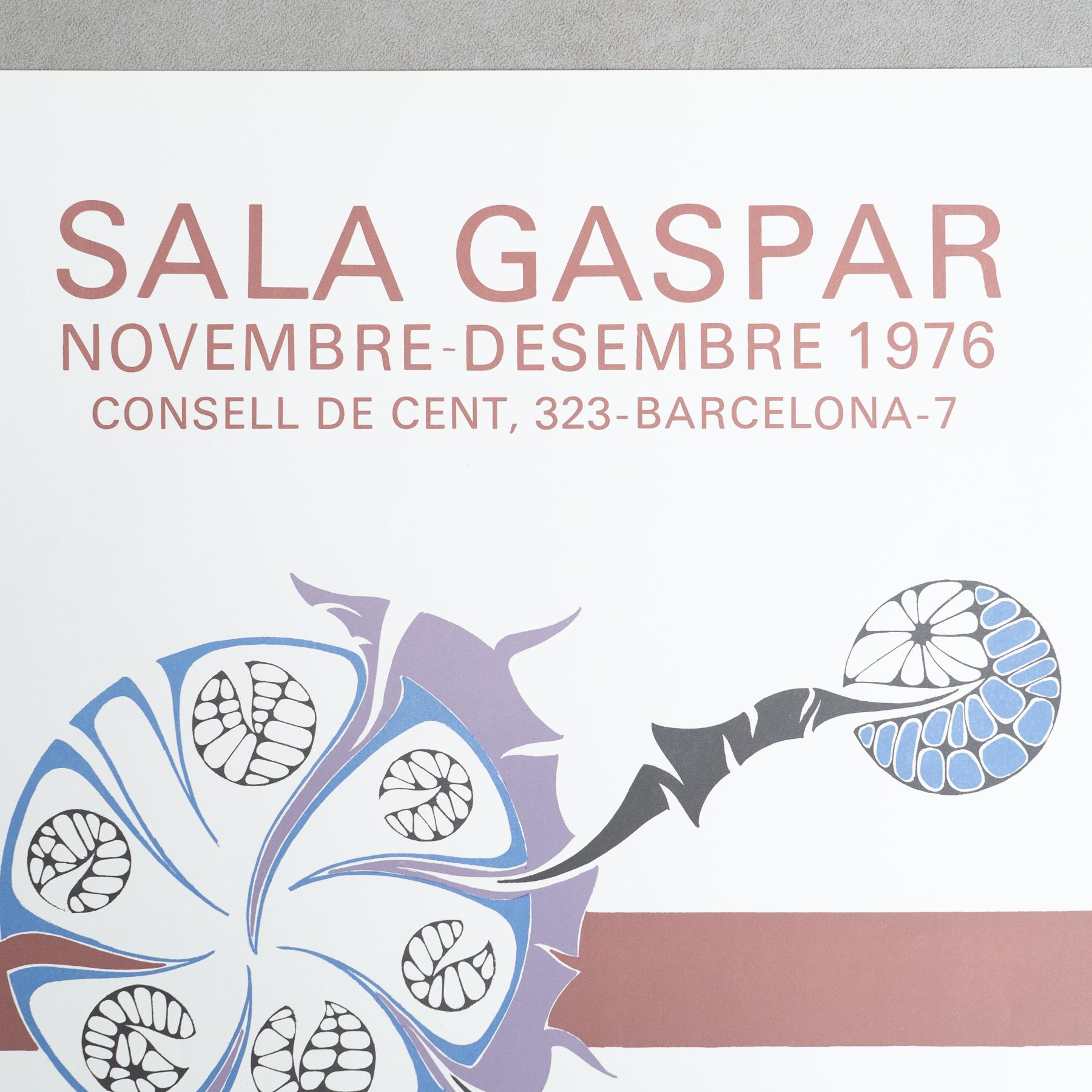 Affiche originale de l'exposition de 1976 de Moisès Villèlia - Sala Gaspar, Barcelone Bon état - En vente à Barcelona, ES