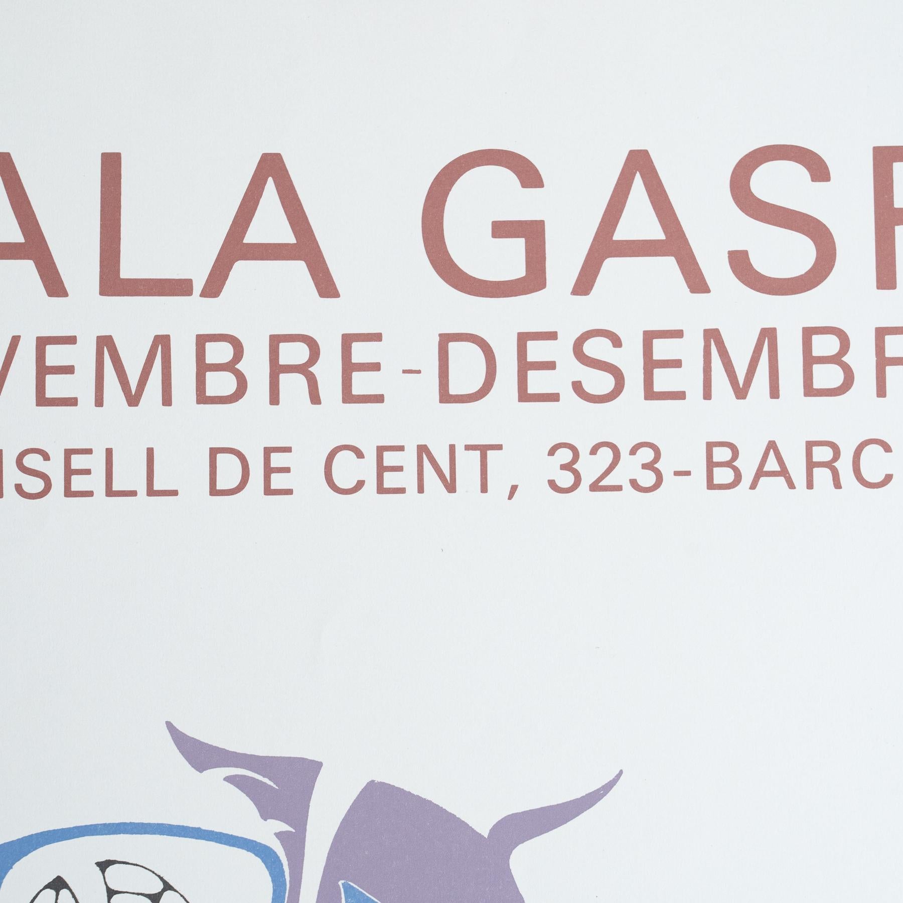 Original-Ausstellungsplakat von Moisès Villèlia, 1976 - Sala Gaspar, Barcelona im Angebot 1