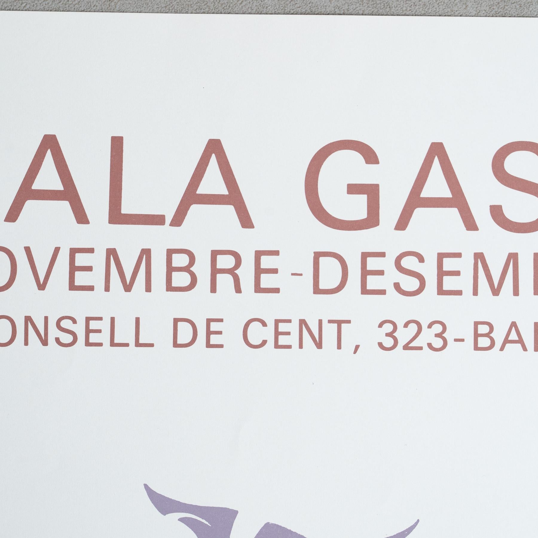 Original 1976 Exhibition Poster by Moisès Villèlia – Sala Gaspar, Barcelona For Sale 2