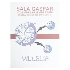 Cartel original de la exposición de Moisès Villèlia de 1976 - Sala Gaspar, Barcelona