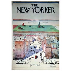 Original 1976 The New Yorker Magazine Poster, S. Steinberg, Romanian ...