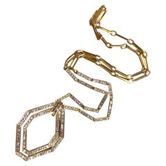 Original 1977 Bulgari Snake Princess Brilliant Cut Diamond Yellow Gold Necklace
