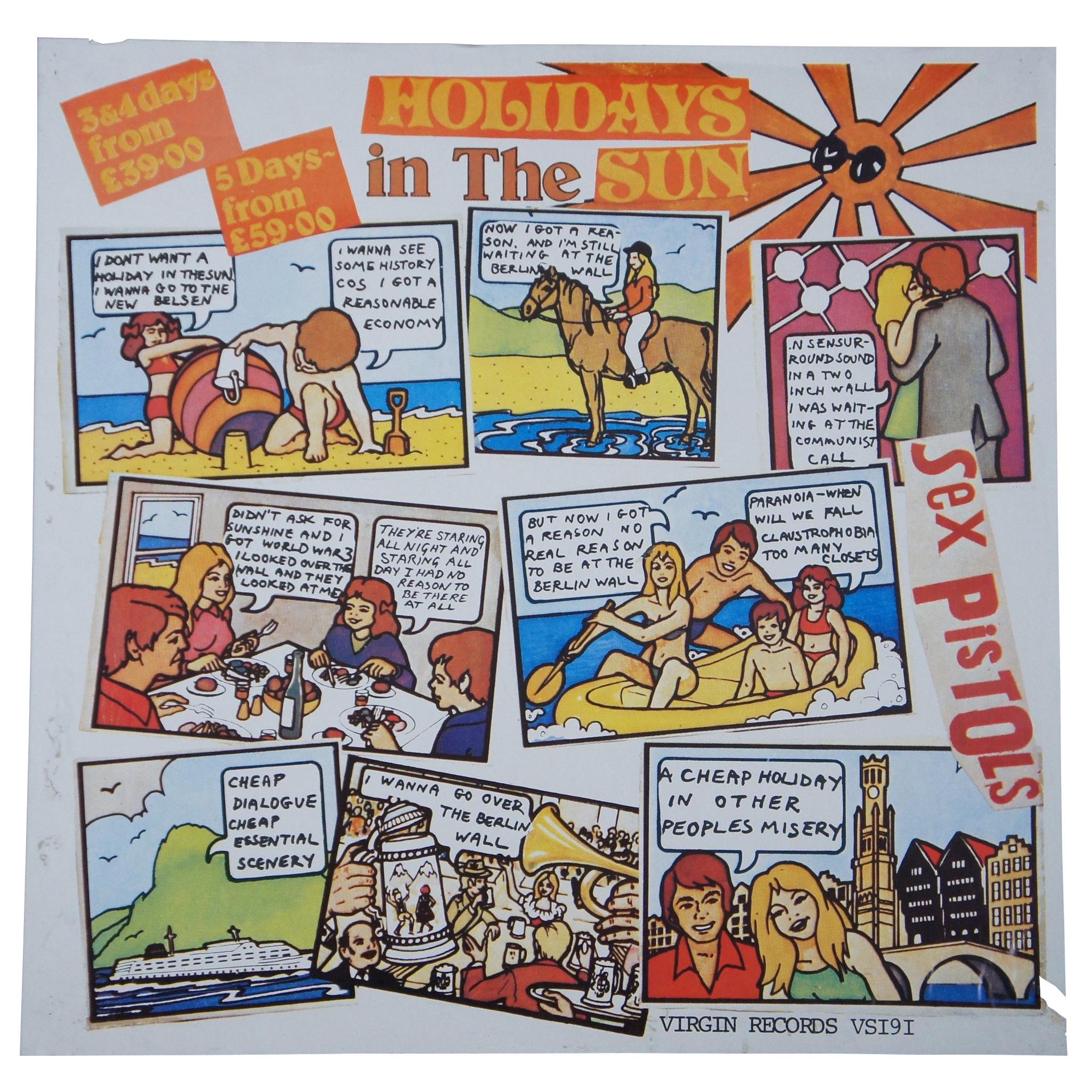Original 1977 Holidays in the Sun Sex Pistols Promo Poster