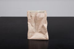 Original 1977 Tapio Wirkkala Mini "Paper Bag" Ceramic Vase for Rosenthal